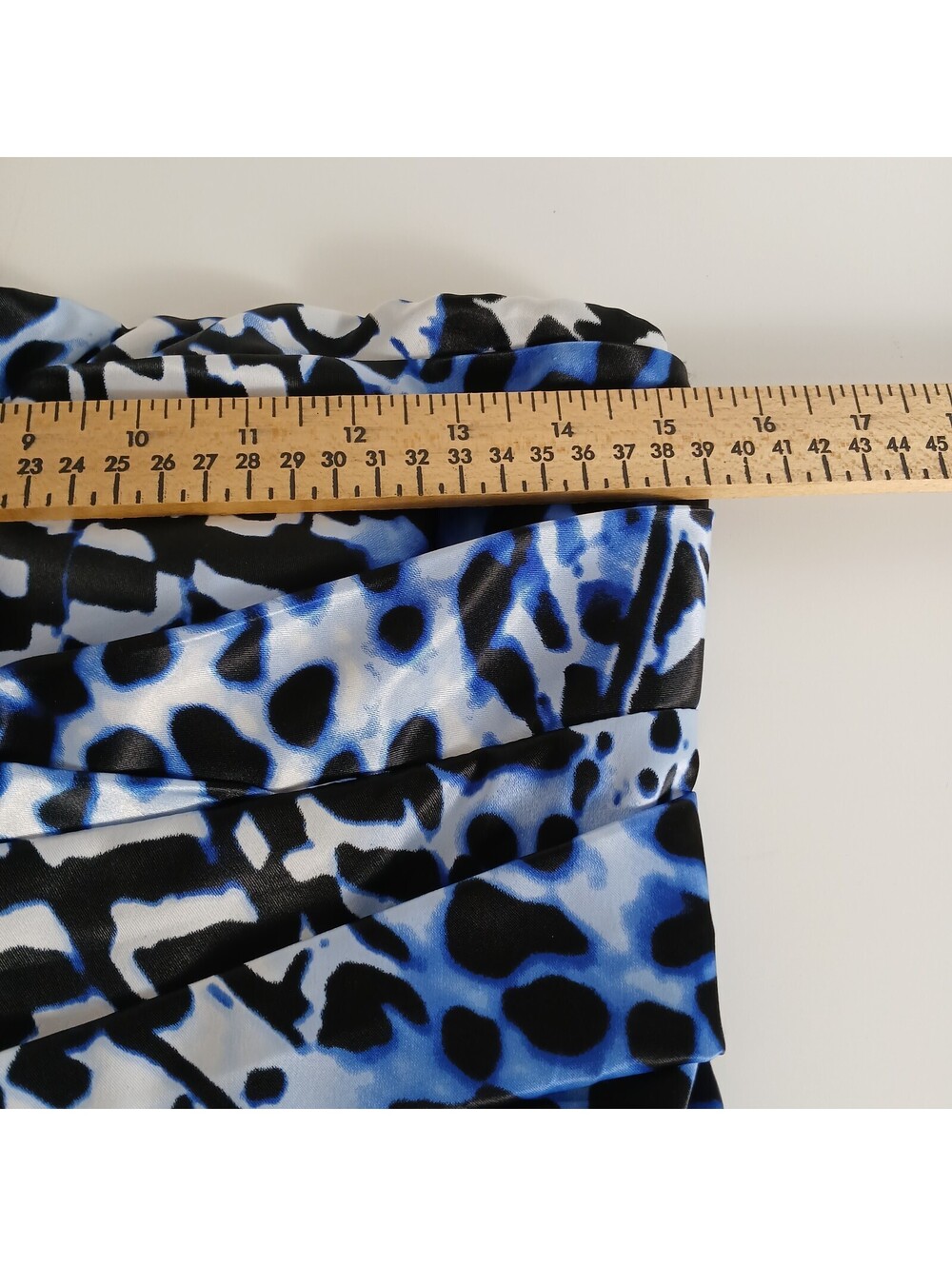 Snap Strapless Tube Dress Women Medium Blue Animal Print Mini Dress - Picture 6 of 9